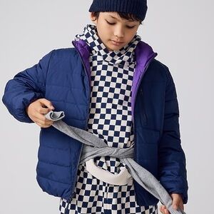 NWOT j crew KID by crewcuts reversible puffer coat